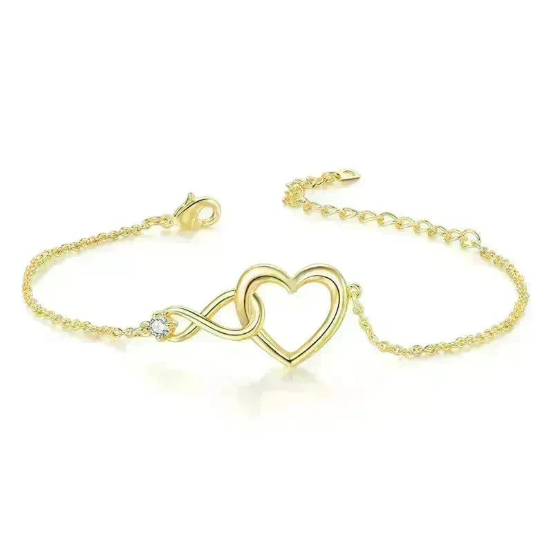 Heart-shape Bracelet Fashion Jewelry Versatile Love Bracelet Gift For Girlfriend Valentine's Day - EX-STOCK CANADA