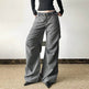 European And American Retro Loose Low Waist Wide Leg Pants For Women - EX-STOCK Canada