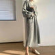 Autumn Winter Knitted V-neck Long Sweater Dress - EX-STOCK Canada