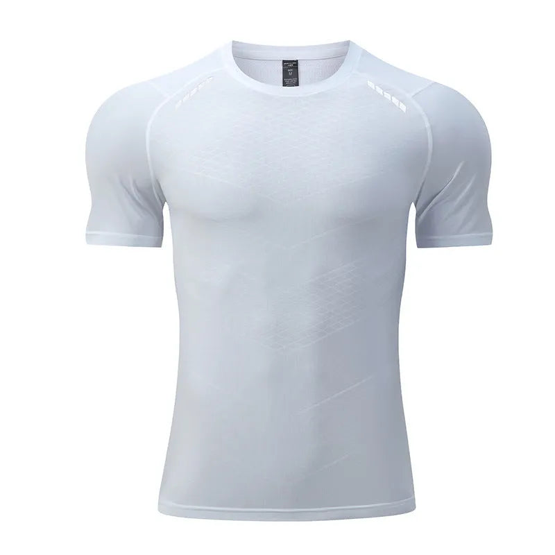 Muscle fit Gym T-shirt exercise shirts mens athletic shirt - EX-STOCK CANADA