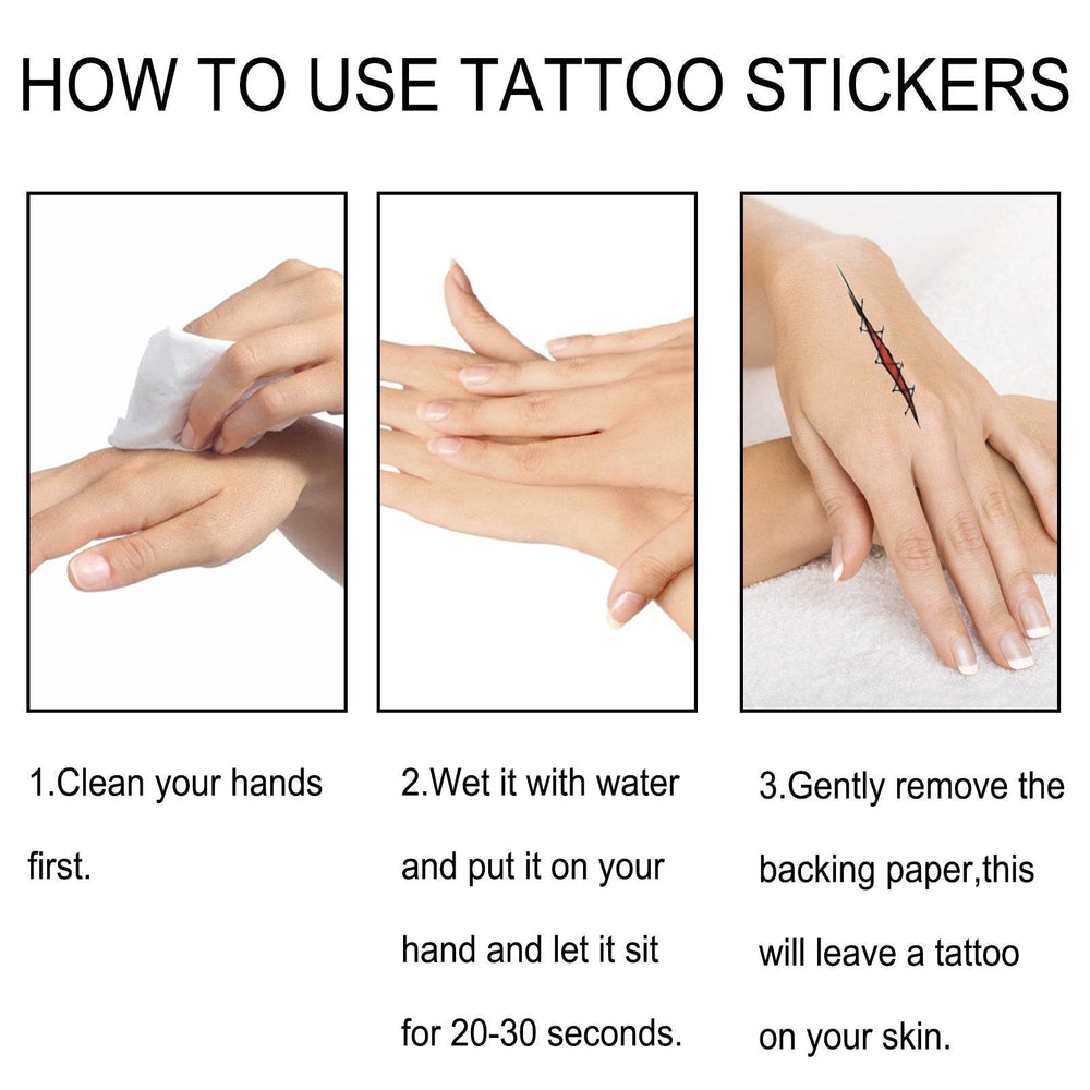 Halloween Horror Party Party Makeup Decoration Mouth Tattoo Stickers - EX-STOCK Canada