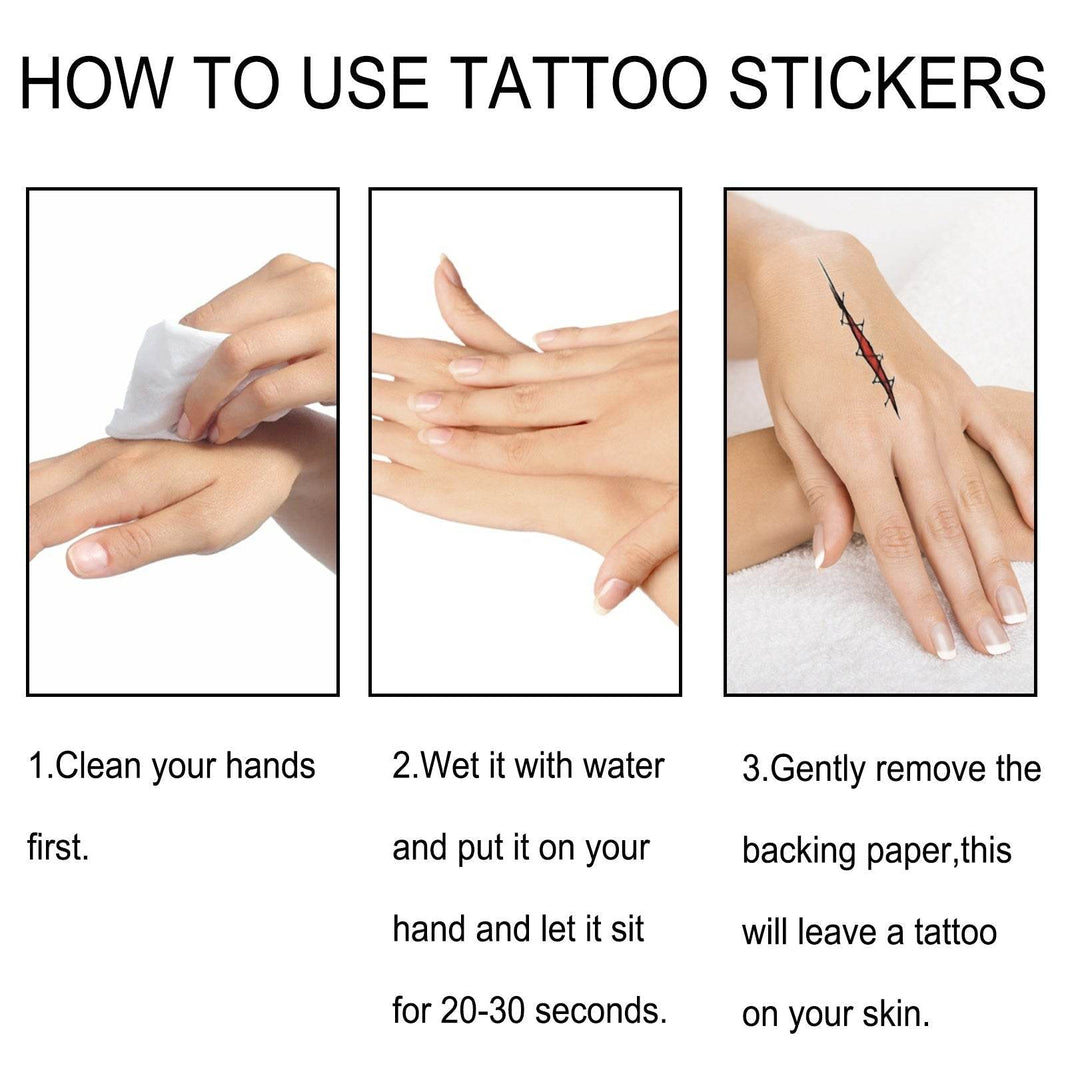 Halloween Horror Party Party Makeup Decoration Mouth Tattoo Stickers - EX-STOCK Canada