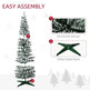 6ft Tall Pencil Artificial Christmas Tree, Holiday Decor With Snow Flocked Branches, Green EX-STOCK Canada 