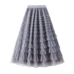 Cake Skirt Women's White Gauze long Layered tulle Skirt - EX-STOCK Canada