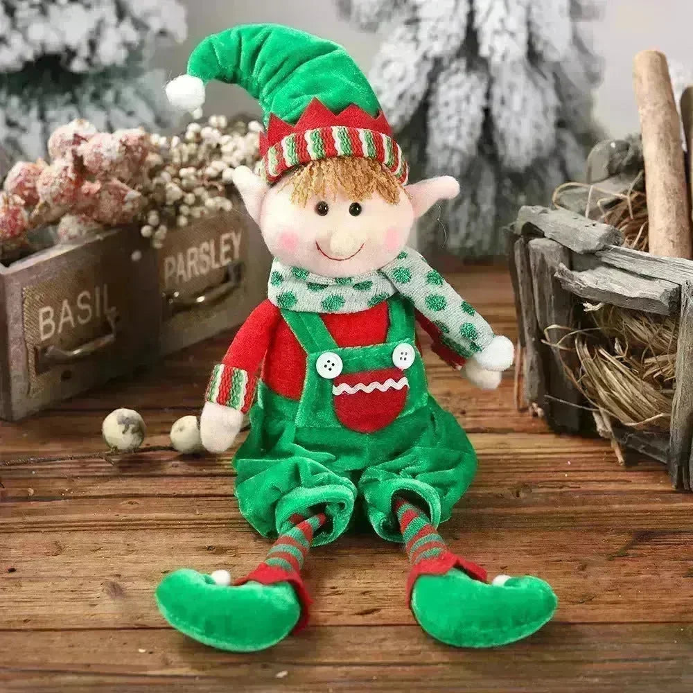 Christmas Hanging Legs Sitting Doll Ornaments - EX-STOCK CANADA
