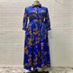 Dubai Long Dress Middle East Autumn Chain Print Swing Dress Turkish Floral Long Sleeve dress - EX-STOCK Canada