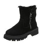 Thick Plush Snow Boots Women Faux Suede Non-slip Winter Shoes - EX-STOCK Canada