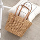 Large Capacity Fashion Urban Simple White Khaki Straw Braided shopper Beach Bag - EX-STOCK CANADA
