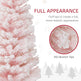 6ft Flocked Christmas Tree, Pencil Christmas Tree With Realistic Branch Tips, Folding Metal Stand EX-STOCK Canada 