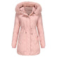 Autumn Winter Fur Collar cotton padded long winter jacket for women - EX-STOCK Canada
