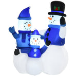 1.2M Tall Large LED Lighted Christmas Inflatable Snowmen Family Outdoor Indoor Holiday Decorations EX-STOCK Canada 