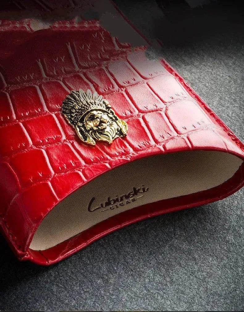 Portable Luxury Cubinski Gothic Moisturizing Leather Cigar Case - EX-STOCK Canada