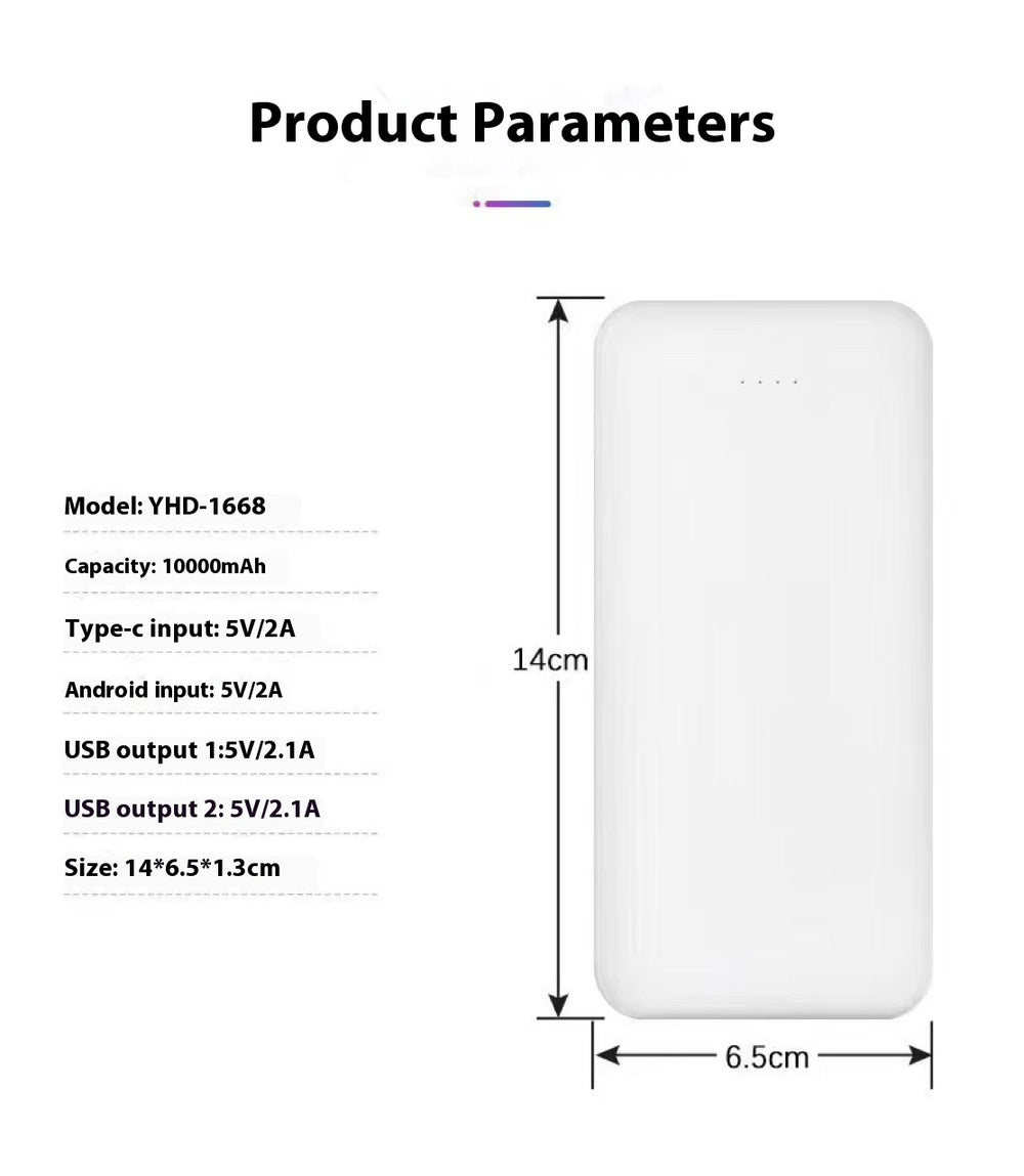 Fashion Ultra-thin Mini Mobile Power Bank EX-STOCK Canada 