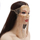 Punk Rhinestone Tassel Fringed Face Mask Head Chains - EX-STOCK Canada