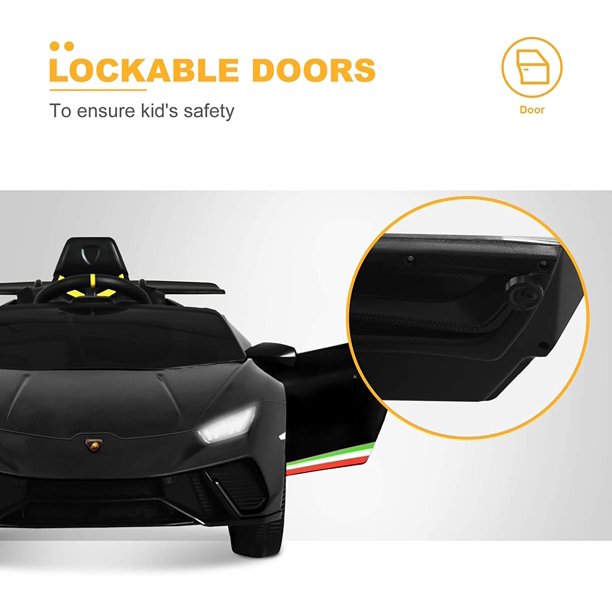 2026 12V Lamborghini Huracan DELUXE Kids Electric Ride On Car with Remote Control 