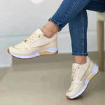 Fashionable Casual Lace-up Flat Shoes Women Shallow Round Toe Sports Outing Work Sneakers - EX-STOCK Canada