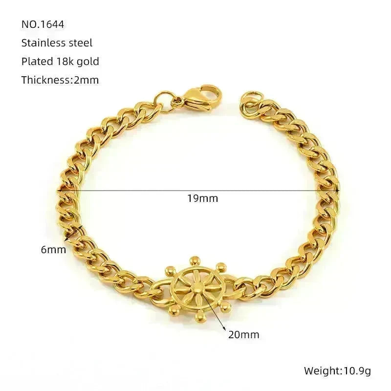 Fashion Stainless Steel Cuban Link Chain Bracelet Numbers - EX-STOCK CANADA