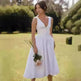 Women's Summer French Seaside Vacation Waist-tight Temperament Midi Skater Dress - EX-STOCK CANADA