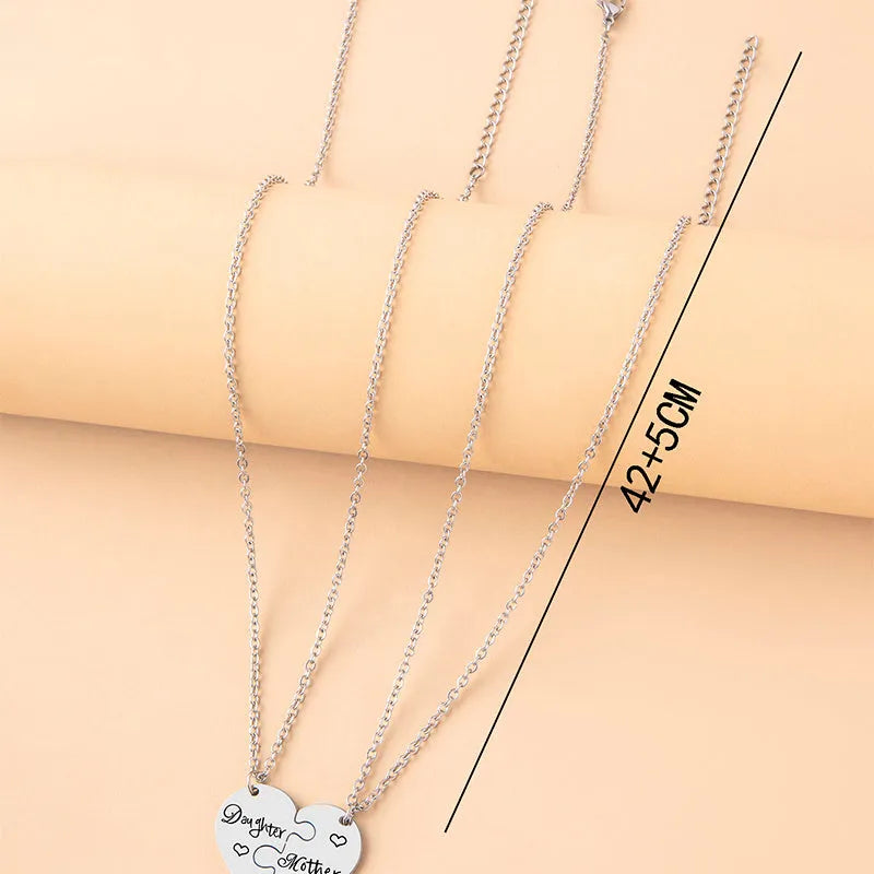 2 PCS mother Daughter Necklace gift idea Puzzle Necklace - EX-STOCK CANADA
