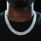 Box Buckle 14mm Bar Cuban Link Chain Bracelet and Necklace 2pcs - EX-STOCK CANADA