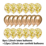 Sequined Latex Balloons for Birthday & Wedding Decorations – 12 Inch Colorful Party Balloons
