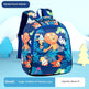 Children's backpack with animal pattern on a blue background