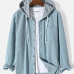 Men's Autumn And Button down Waffle Hoodie Cardigan - EX-STOCK Canada