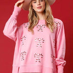 Christmas Fashion Round Neck Sequins Pullover top Sweatshirt for women - EX-STOCK Canada