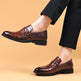 Men's Crocodile Pattern Business Dress Shoes – Height-Increasing PU Leather