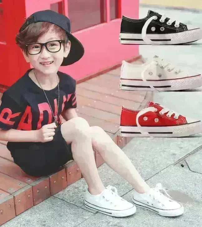 Canvas shoes non-slip casual shoes student parent-child shoes new baby shoes white shoes - EX-STOCK CANADA