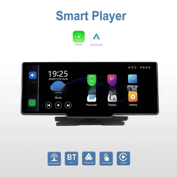 Car Smart Player HD PND 10 26 بوصة DVR مع مشاركة خلفية للكاميرا ثلاثية الكاميرا تشغيل Android Auto عكس الزاوية العريضة 1920x1080 HD CAR