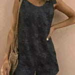 Casual And Sweet Lace Bow Shoulder Strap Jumpsuit - EX-STOCK CANADA