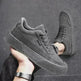 Casual Board Flat Shoes Men Breathable Thick-soled Lace-up Sneakers For Walking Running - EX-STOCK CANADA