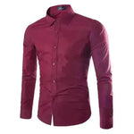 Casual Polo Collar Ironing Free Long Sleeves Shirt For Men - EX-STOCK CANADA