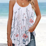 Casual Round Neck sleeveless loose summer Beach top women - EX-STOCK Canada