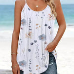 Casual Round Neck sleeveless loose summer Beach top women - EX-STOCK Canada
