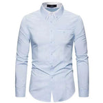 Casual Slim Fit Plus Size Long Sleeve Shirt - EX-STOCK Canada