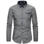 Casual Slim Fit Plus Size Long Sleeve Shirt - EX-STOCK Canada
