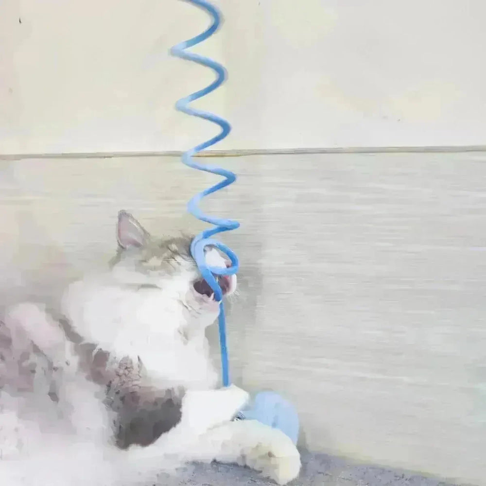 Cat Toy Self-Hi Sucker Spring Rabbit Hair Ball Interactive Play Pet Supplies Interactive Toys - EX-STOCK CANADA