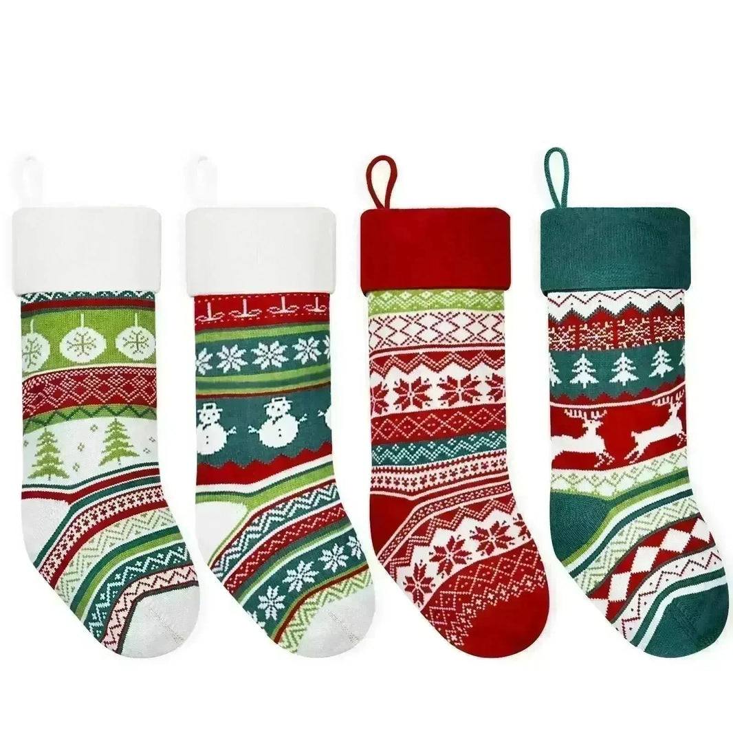 Christmas Stockings Candy Knitted Bag Wool - EX-STOCK CANADA