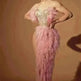 Strapless Tassle  Corset dress Women's Tube Top Rhinestone Chain Skirt Outfit for Evening party Cocktail event - EX-STOCK CANADA