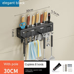 Wall-Mounted No-Drill Kitchen Utensil Rack with Hooks — product view 14 of 17 | EX-STOCK
