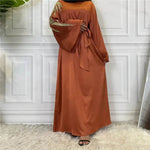 Fashion Embroidered Satin Abaya Dress Middle East Fancy Plain Dubai Abaya - EX-STOCK Canada