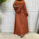 Fashion Embroidered Satin Abaya Dress Middle East Fancy Plain Dubai Abaya - EX-STOCK Canada
