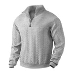 Casual Autumn Winter Half Zip Stand Collar Pullover Sweater top Men - EX-STOCK Canada