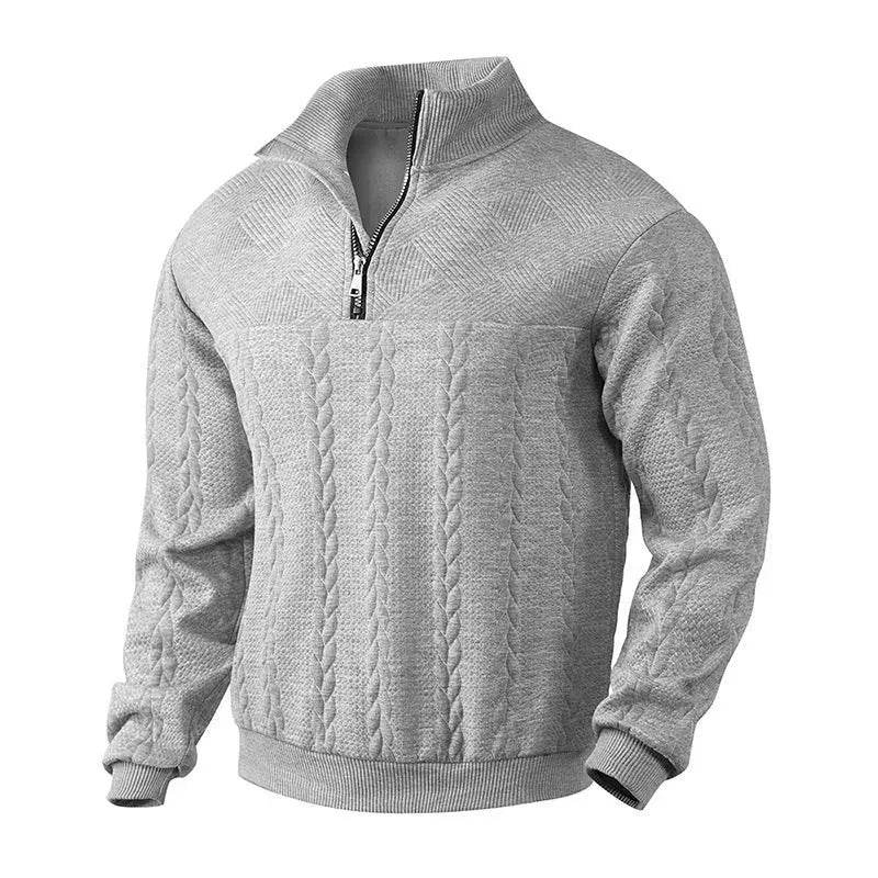 Casual Autumn Winter Half Zip Stand Collar Pullover Sweater top Men - EX-STOCK Canada