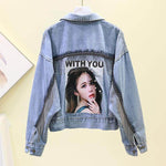 Elegant Women Heavy-duty Diamond-studded Tassel fringe Denim Jacket - EX-STOCK Canada