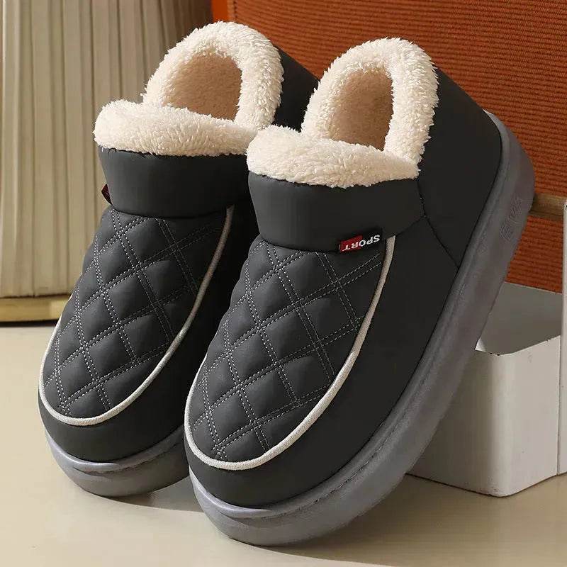 Winter Plush Cotton platform Shoes Warm Thick-bottom Waterproof Home Slippers All-match Indoor Outdoor Garden Shoes For Women - EX-STOCK Canada
