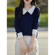 Lapels Bottoming Sweater blouse top For Women - EX-STOCK Canada
