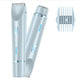 Hair trimmer set with two attachments on a white background